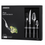 НАБІР СТОЛОВИХ ПРИБОРІВ ARDESTO BLACK MARS BERGMANN 24 ПРЕДМЕТА - image-0